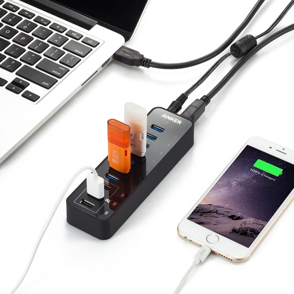 Anker 60W 10-Port USB 3.0 Data Hub Negros | Mexico EID429305