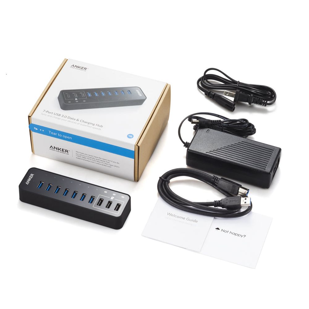 Anker 60W 10-Port USB 3.0 Data Hub Negros | Mexico EID429305
