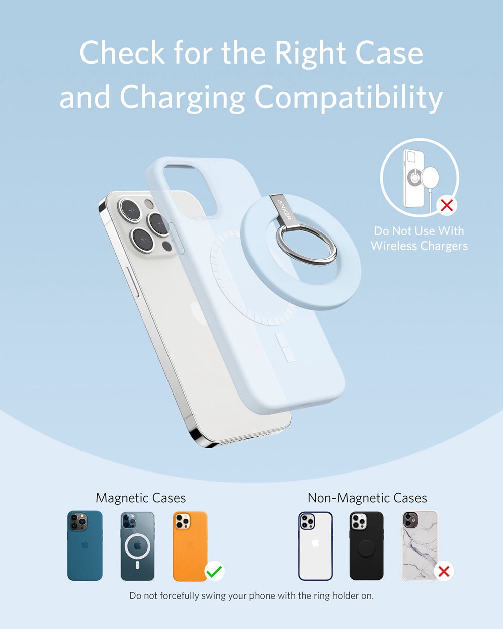 Anker 610 Magnetic Phone Grip (MagGo) Azules | Mexico RZK205318