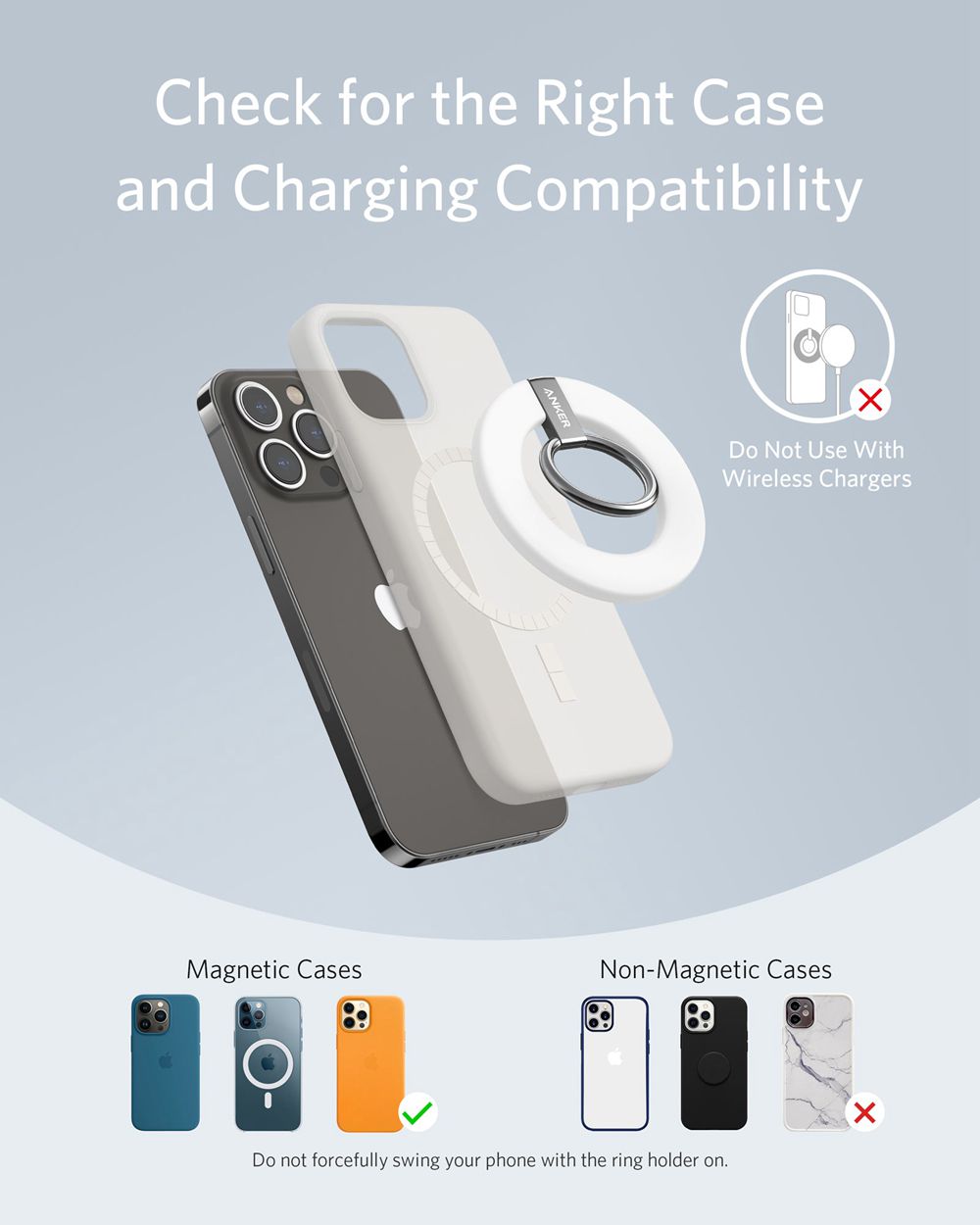 Anker 610 Magnetic Phone Grip (MagGo) Blancos | Mexico TDO419635