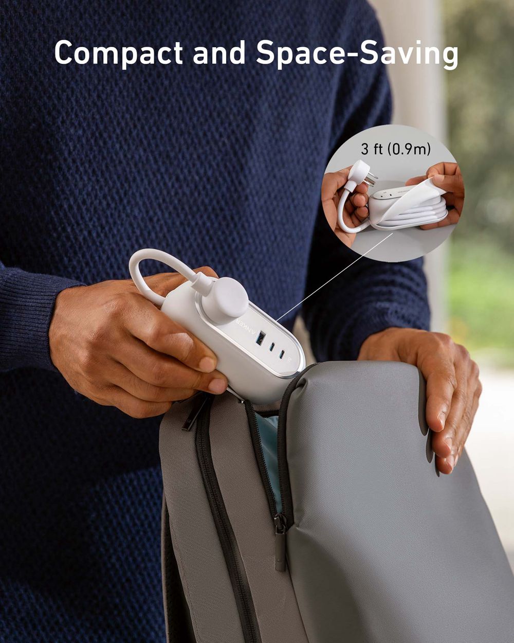 Anker 615 USB Power Strip (GaNPrime 65W) Blancos | Mexico OYZ943581