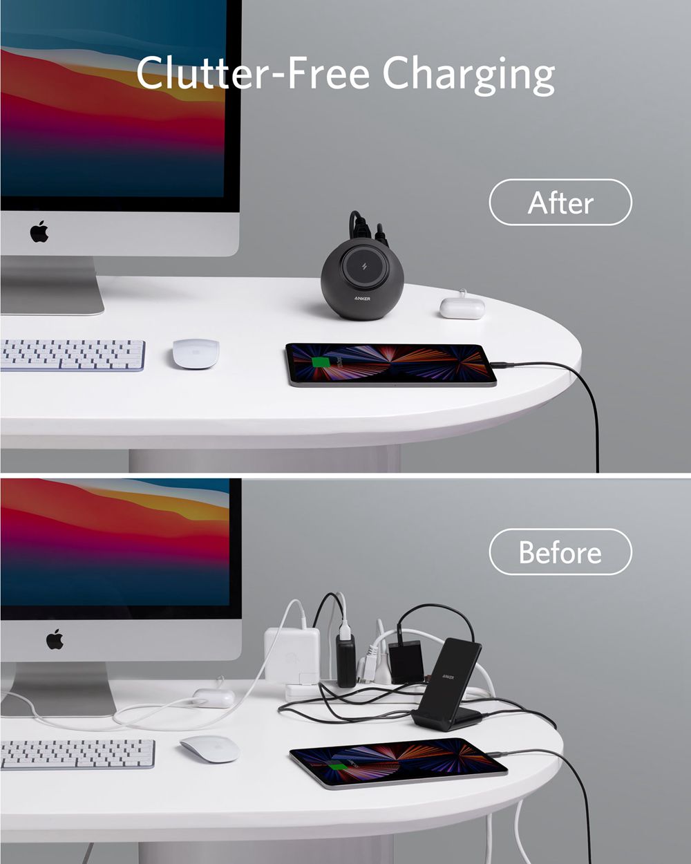 Anker 637 Magnetic Charging Station (MagGo) Grises | Mexico FHU231065