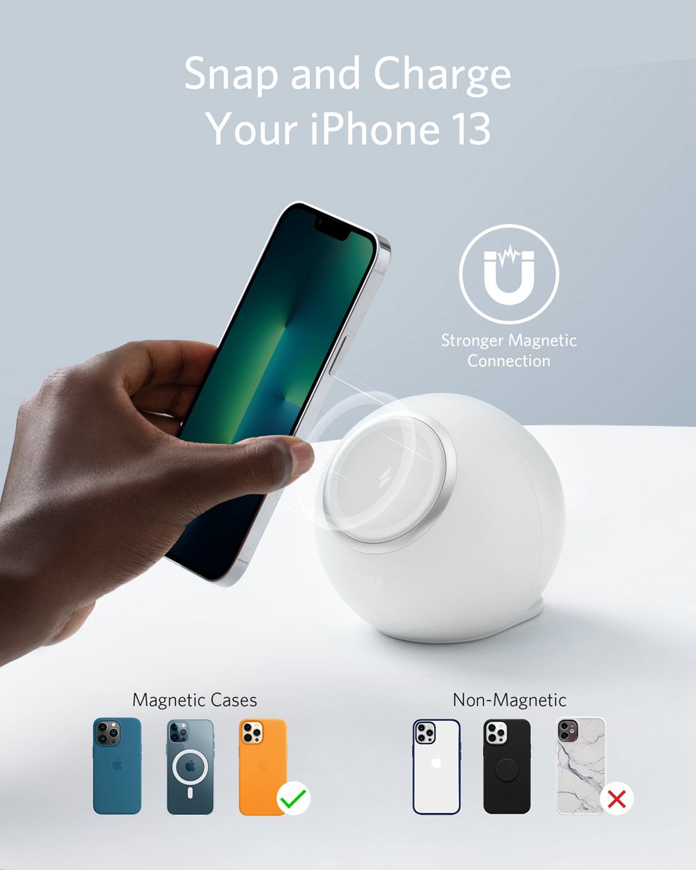 Anker 637 Magnetic Charging Station (MagGo) Blancos | Mexico WYQ261804