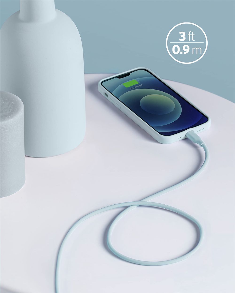 Anker 641 USB-C to Lightning Cable (Flow Silicone) Azules | Mexico PBJ643027