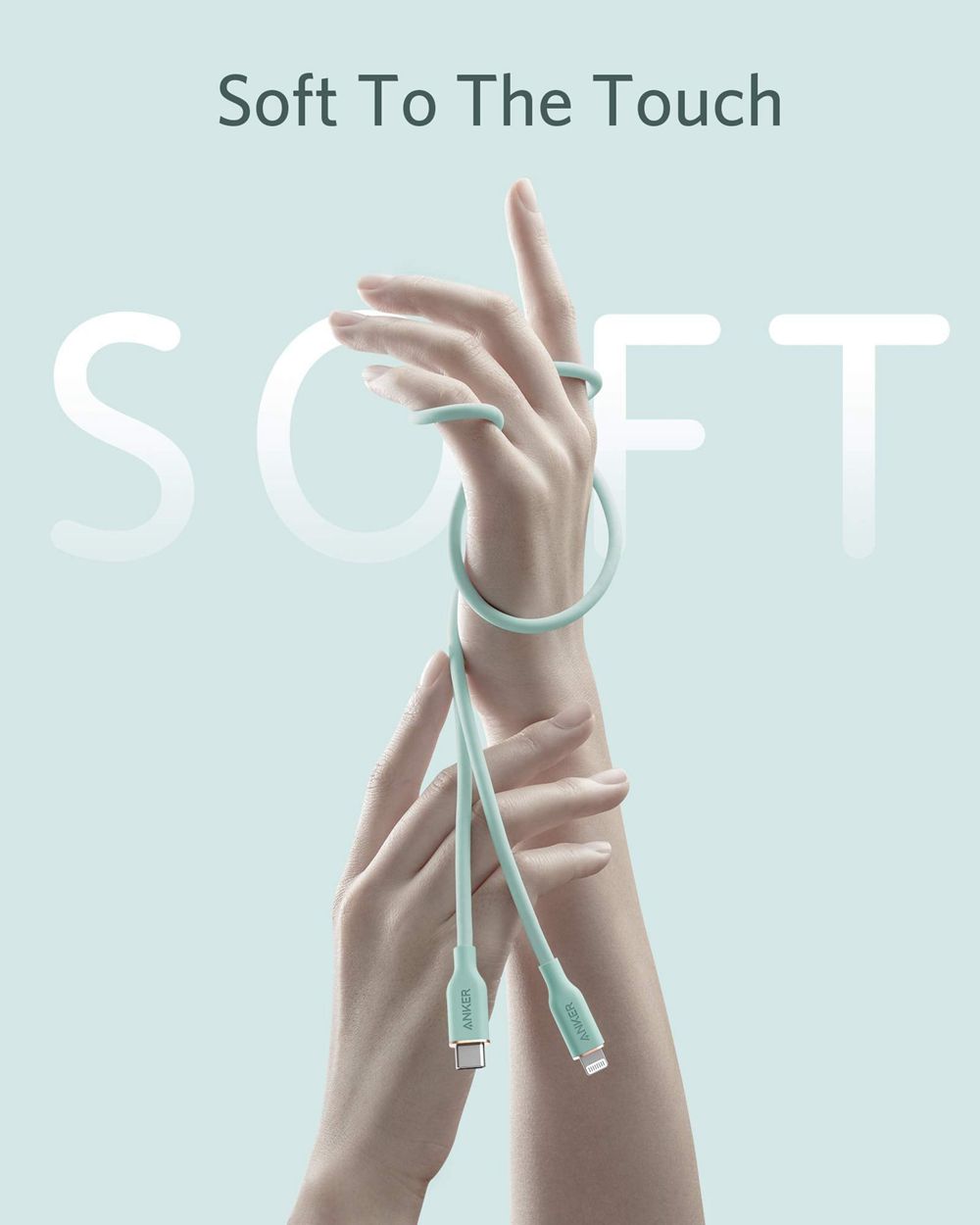 Anker 641 USB-C to Lightning Cable (Flow Silicone) Verdes | Mexico WKE659078