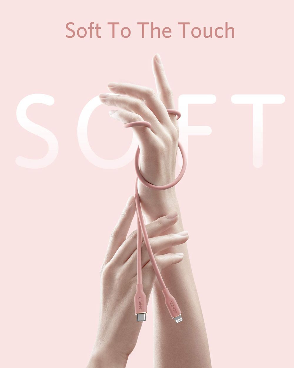 Anker 641 USB-C to Lightning Cable (Flow Silicone) Rosas | Mexico OHR420593