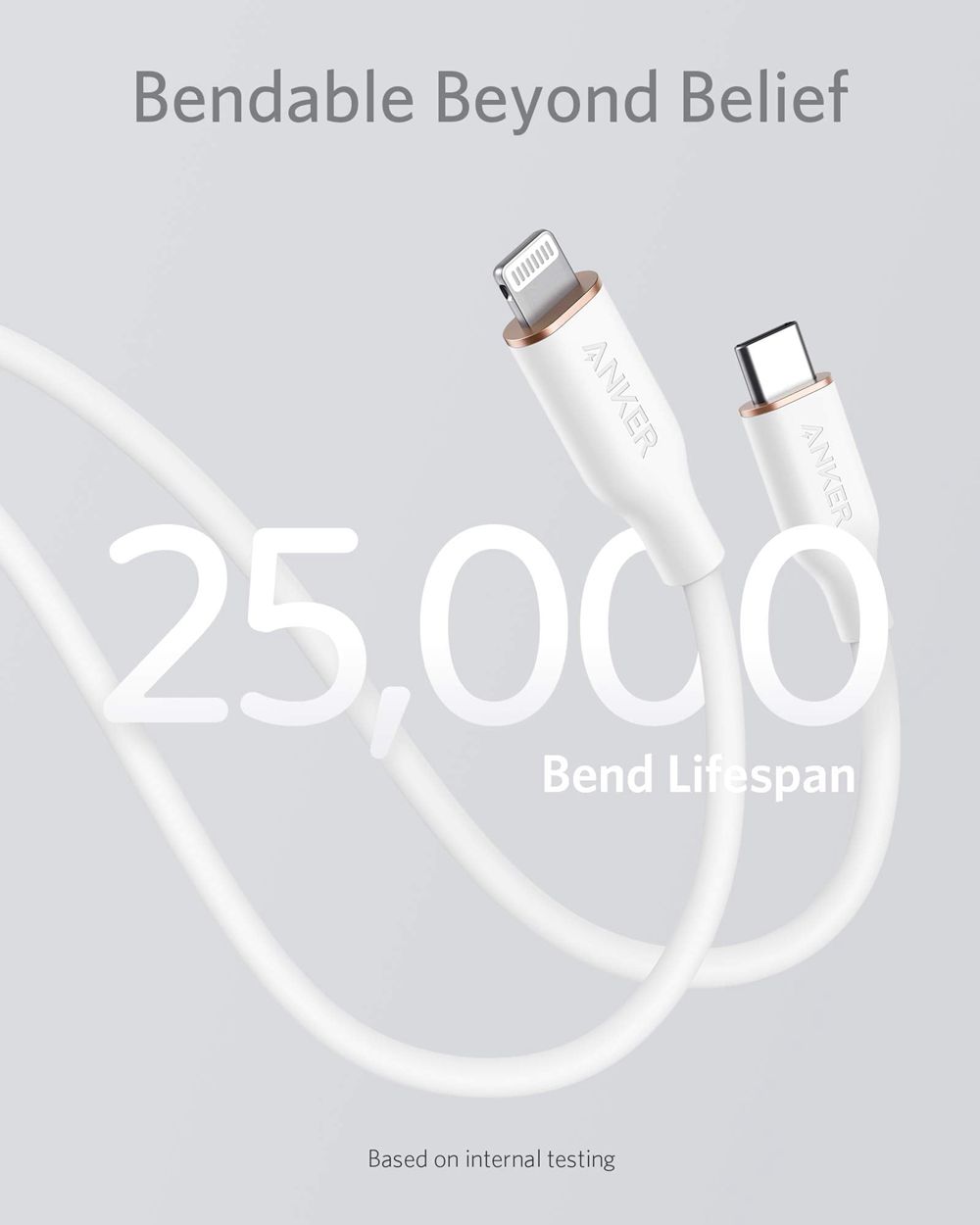 Anker 641 USB-C to Lightning Cable (Flow Silicone) Blancos | Mexico JLO407921