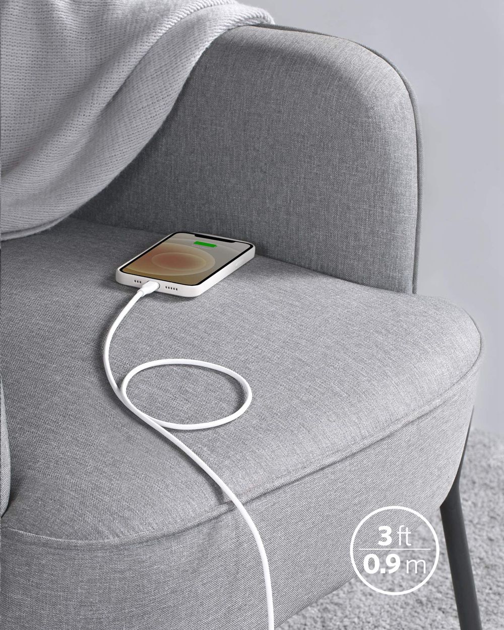 Anker 641 USB-C to Lightning Cable (Flow Silicone) Blancos | Mexico JLO407921