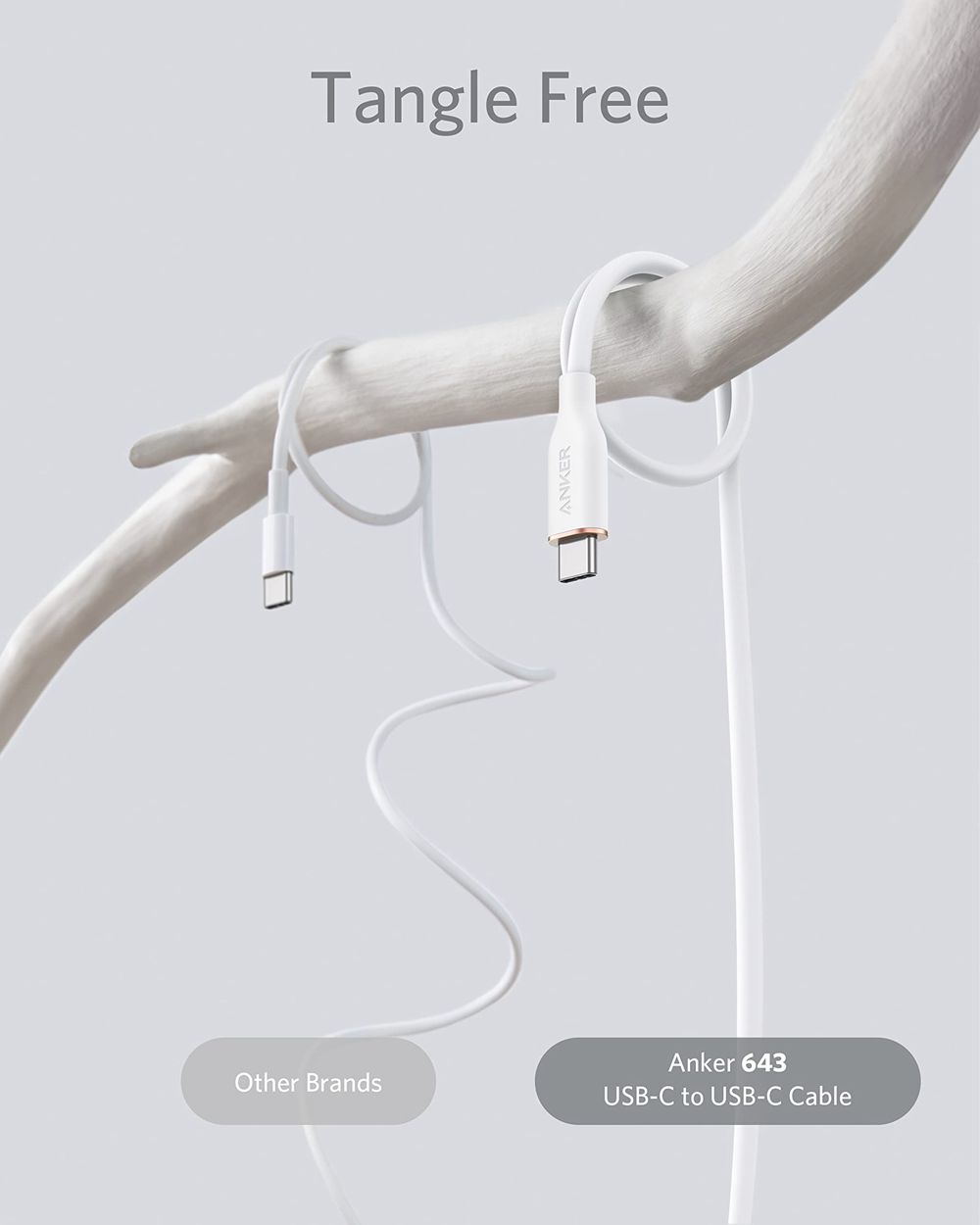 Anker 643 USB-C to USB-C Cable (Flow Silicone) Blancos | Mexico HTY913046