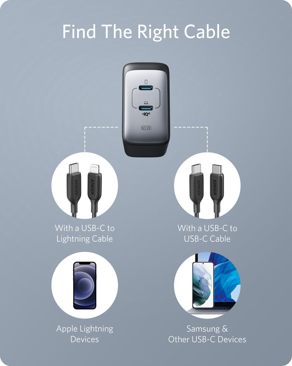 Anker 726 Charger (Nano II 65W) Negros | Mexico ZTP269835