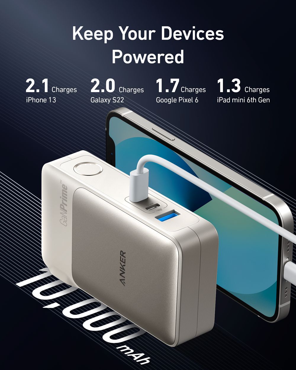 Anker 733 Power Bank (GaNPrime PowerCore 65W) Champagne | Mexico XEK536129