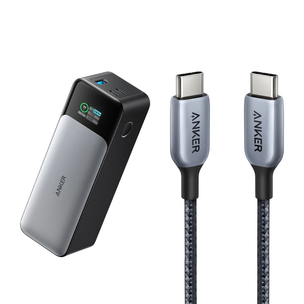 Anker 737 Power Bank (PowerCore 24K) and 765 USB-C to USB-C Cable (3 ft) Negros | Mexico BPG349182