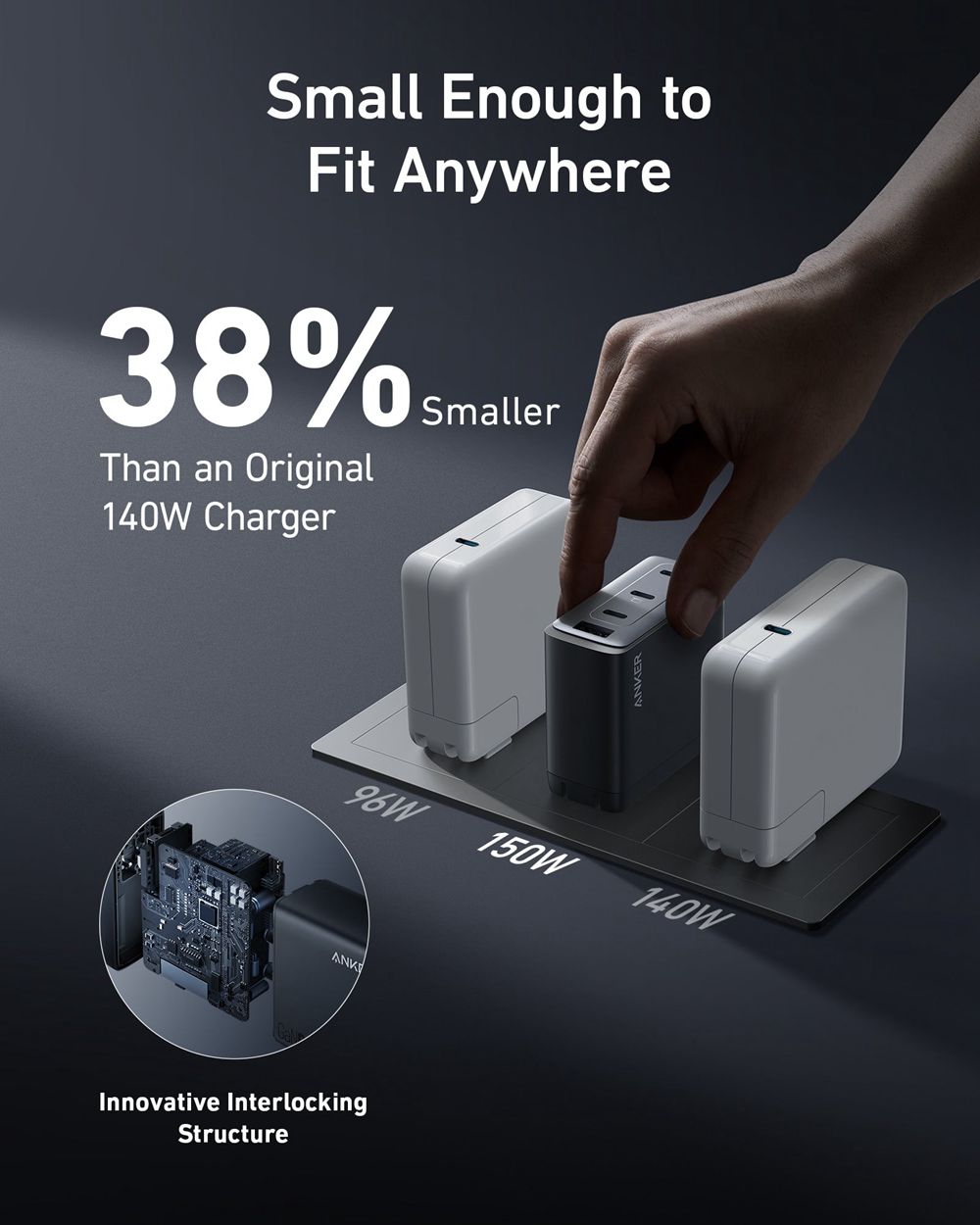 Anker 747 Charger (GaNPrime 150W) and 765 USB-C to USB-C Cable (240W Nylon) Negros | Mexico CAV296471