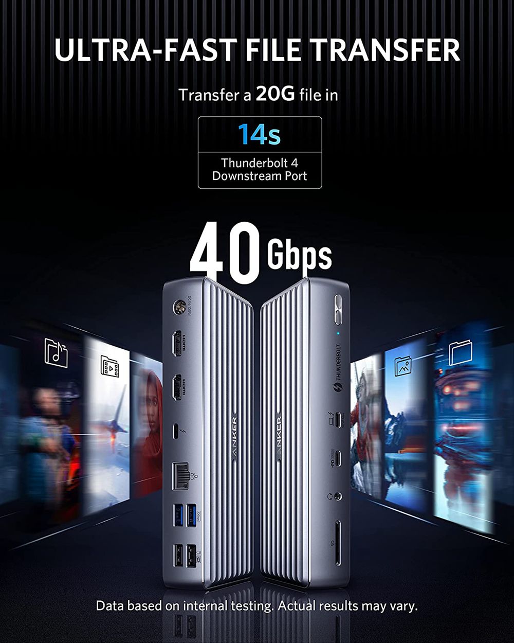 Anker 777 Thunderbolt Docking Station (Apex 12-in-1 Thunderbolt 4) Plateados | Mexico KXW789356