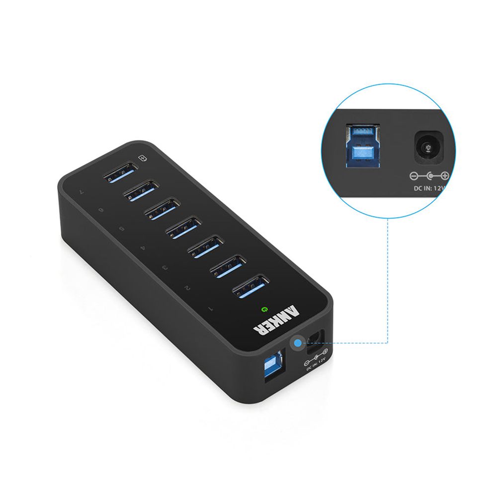 Anker 7-Port USB 3.0 Hub Negros | Mexico KQZ805732