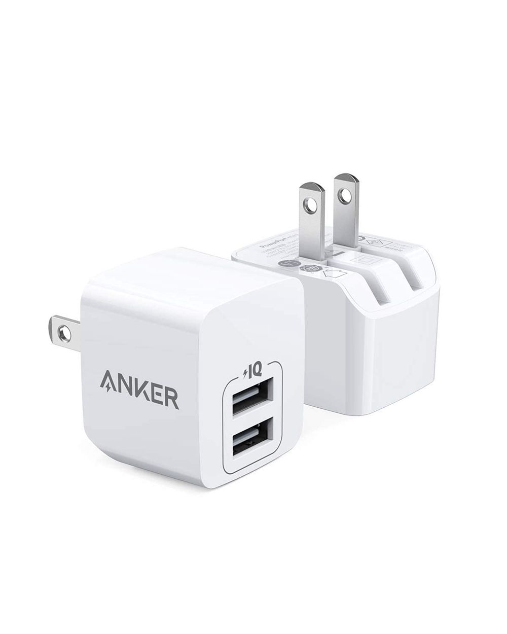 Anker Dual-Port 12W Wall Charger (2-Pack) Blancos | Mexico YDF597108
