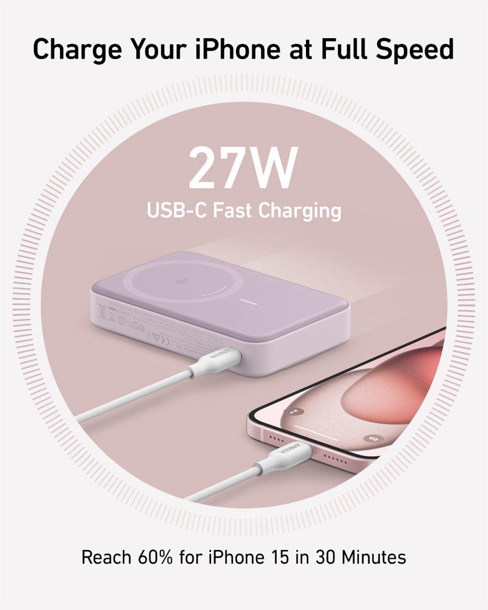 Anker MagGo Power Bank (10K) Rosas | Mexico YNX264310