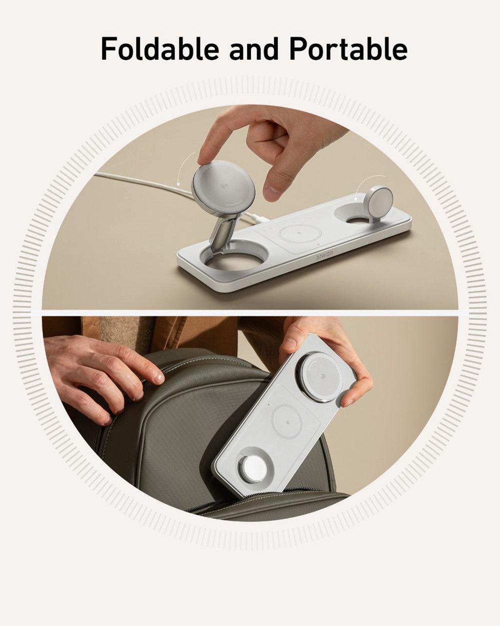 Anker MagGo Wireless Charging Station (3-in-1 Pad) Blancos | Mexico ILE046378