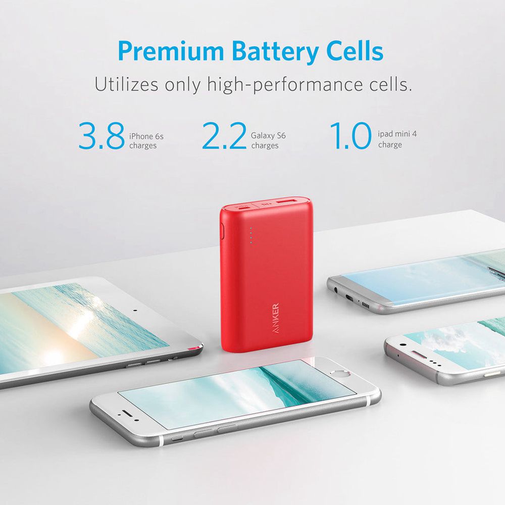 Anker Nano Power Bank (30W Built-In USB-C Cable) Rojos | Mexico XYS906854