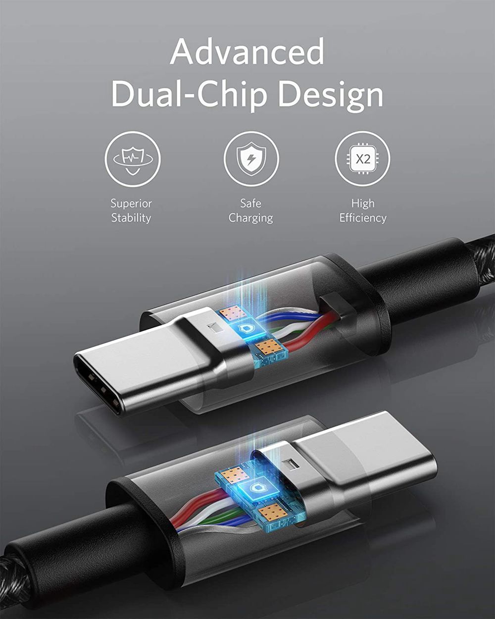 Anker New Nylon USB-C to USB-C 100W Cable (10 ft) Negros | Mexico BNU248973