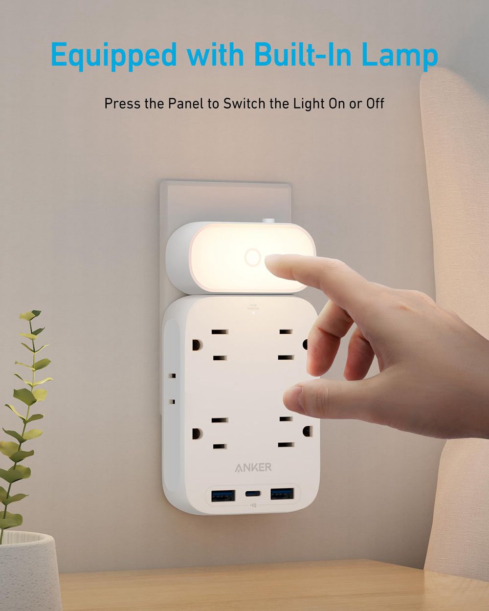 Anker Outlet Extender (9-in-1) Blancos | Mexico UFI829576