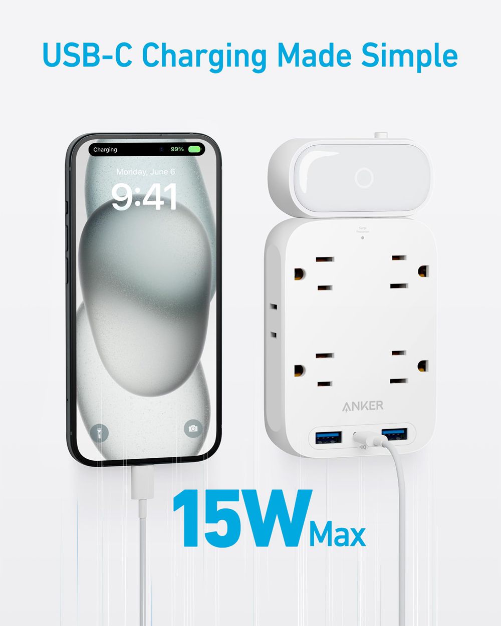 Anker Outlet Extender (9-in-1) Blancos | Mexico UFI829576