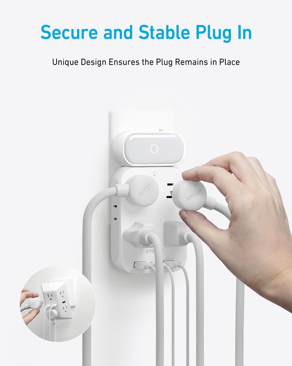 Anker Outlet Extender (9-in-1) Blancos | Mexico UFI829576