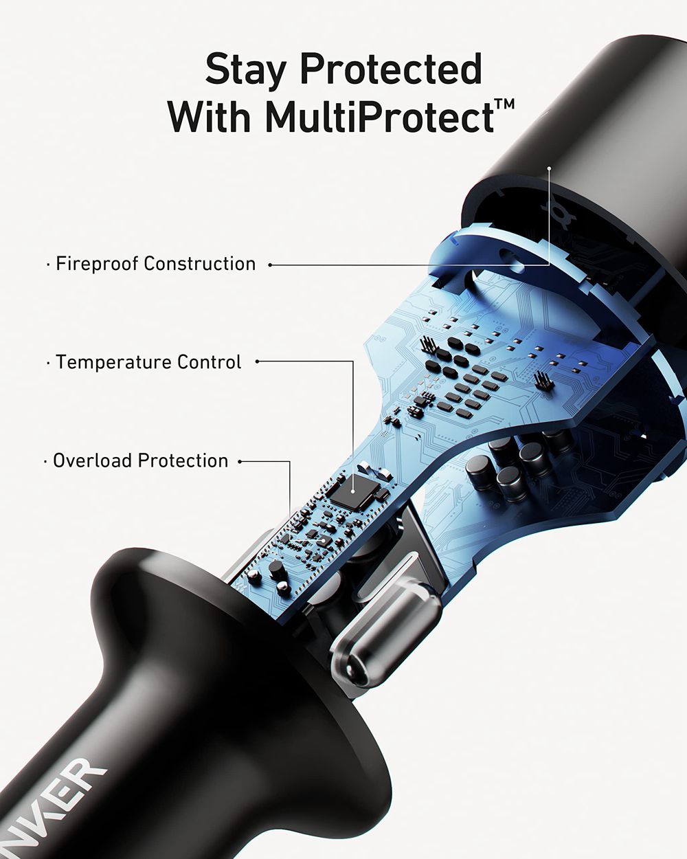 Anker PowerDrive+ III Duo USB-C Car Charger Negros | Mexico WMZ409651