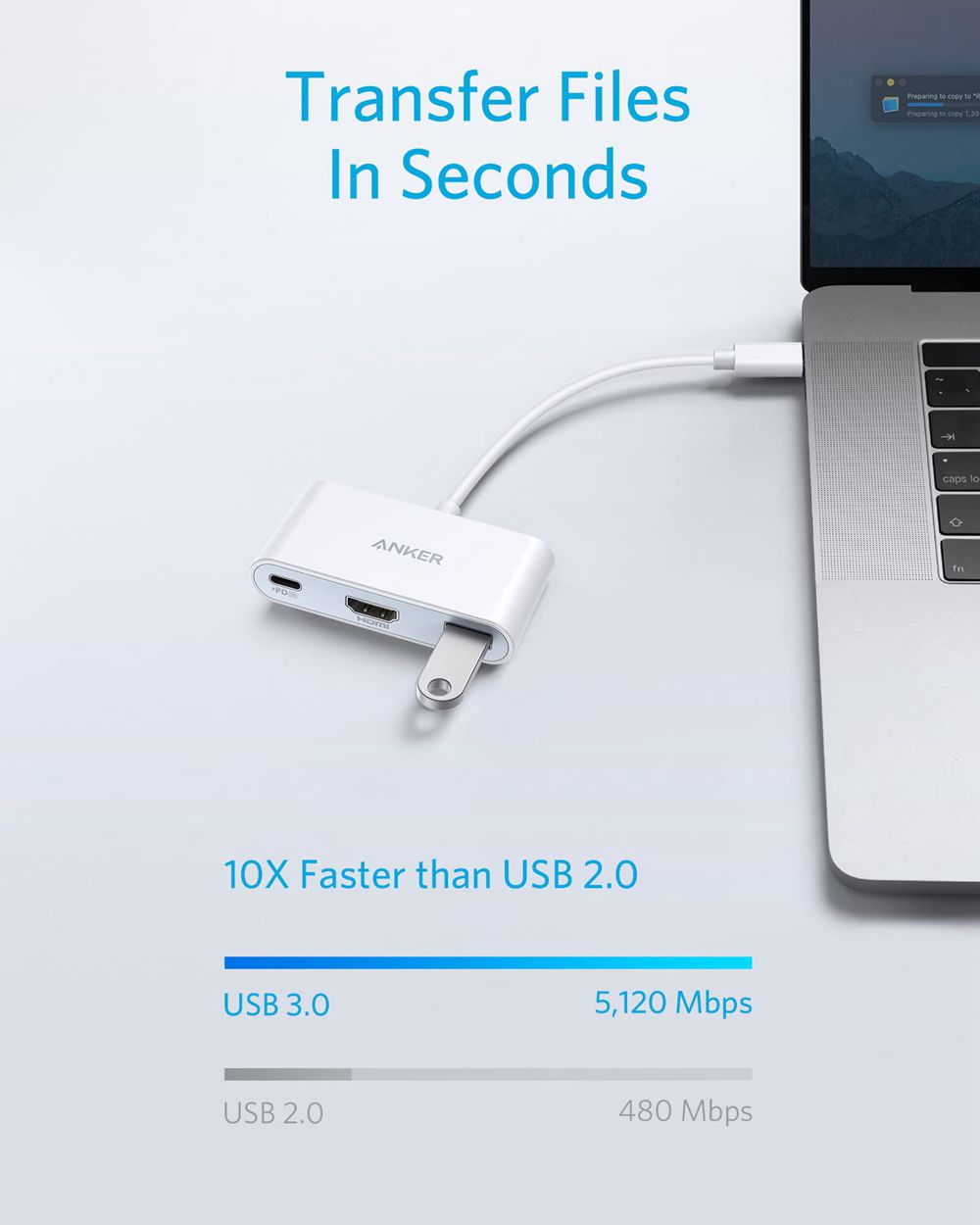 Anker PowerExpand 3-in-1 USB-C PD Hub Blancos | Mexico BKD157230