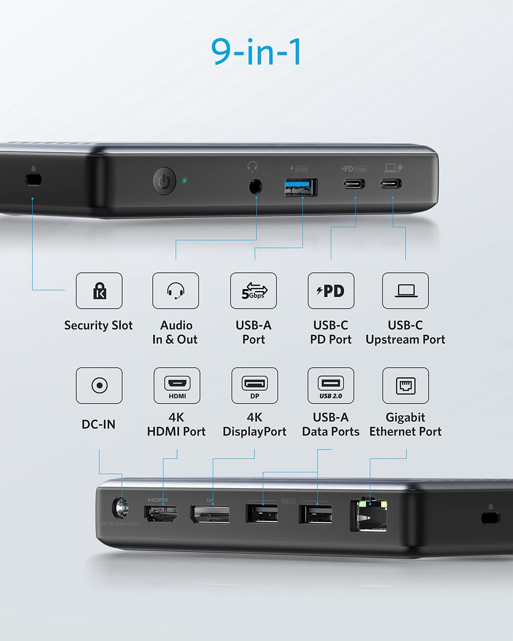 Anker PowerExpand 9-in-1 USB-C PD Dock Plateados | Mexico CXF709524
