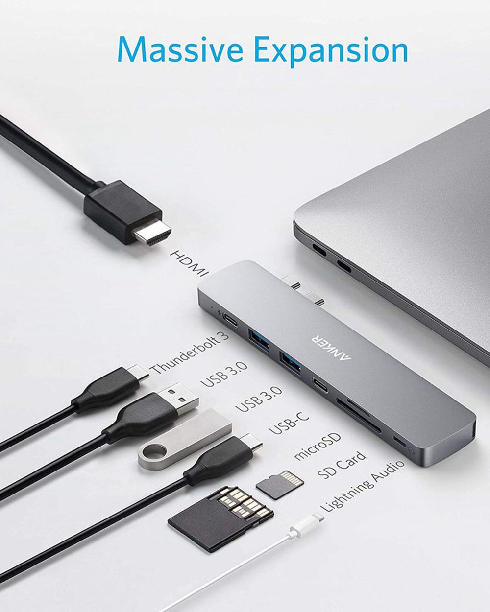 Anker PowerExpand Direct 8-in-2 USB-C PD Media Hub Plateados | Mexico DJW906278