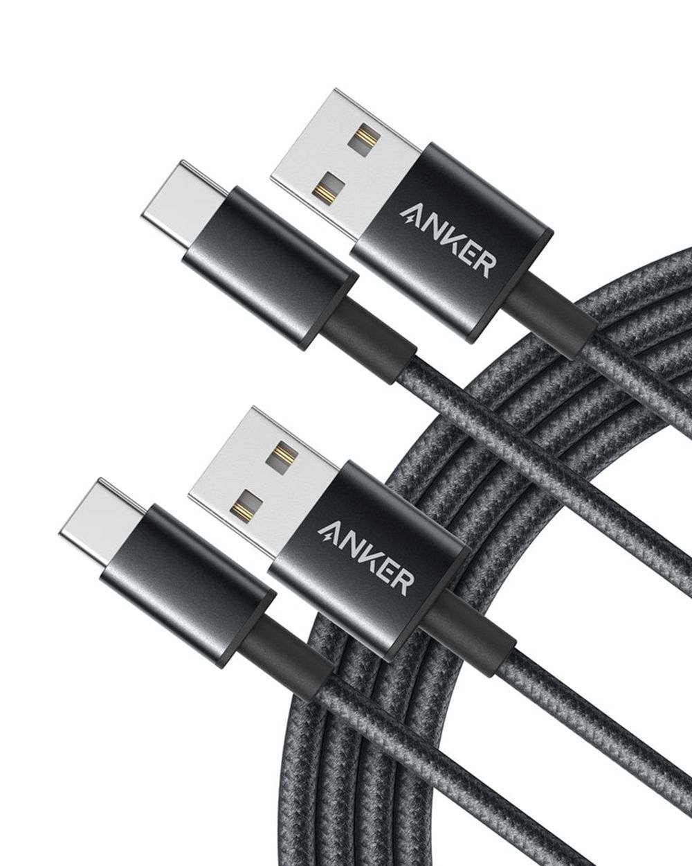 Anker Premium Nylon USB-C to USB-A Cable (2-Pack) Negros | Mexico KYC570294
