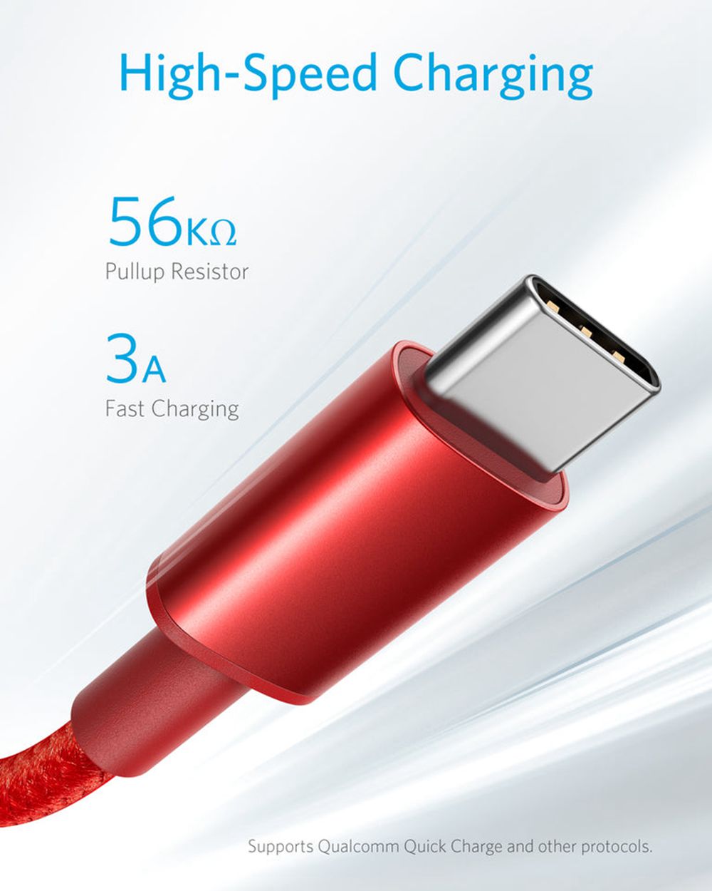 Anker Premium Nylon USB-C to USB-A Cable (2-Pack) Rojos | Mexico QKT162378