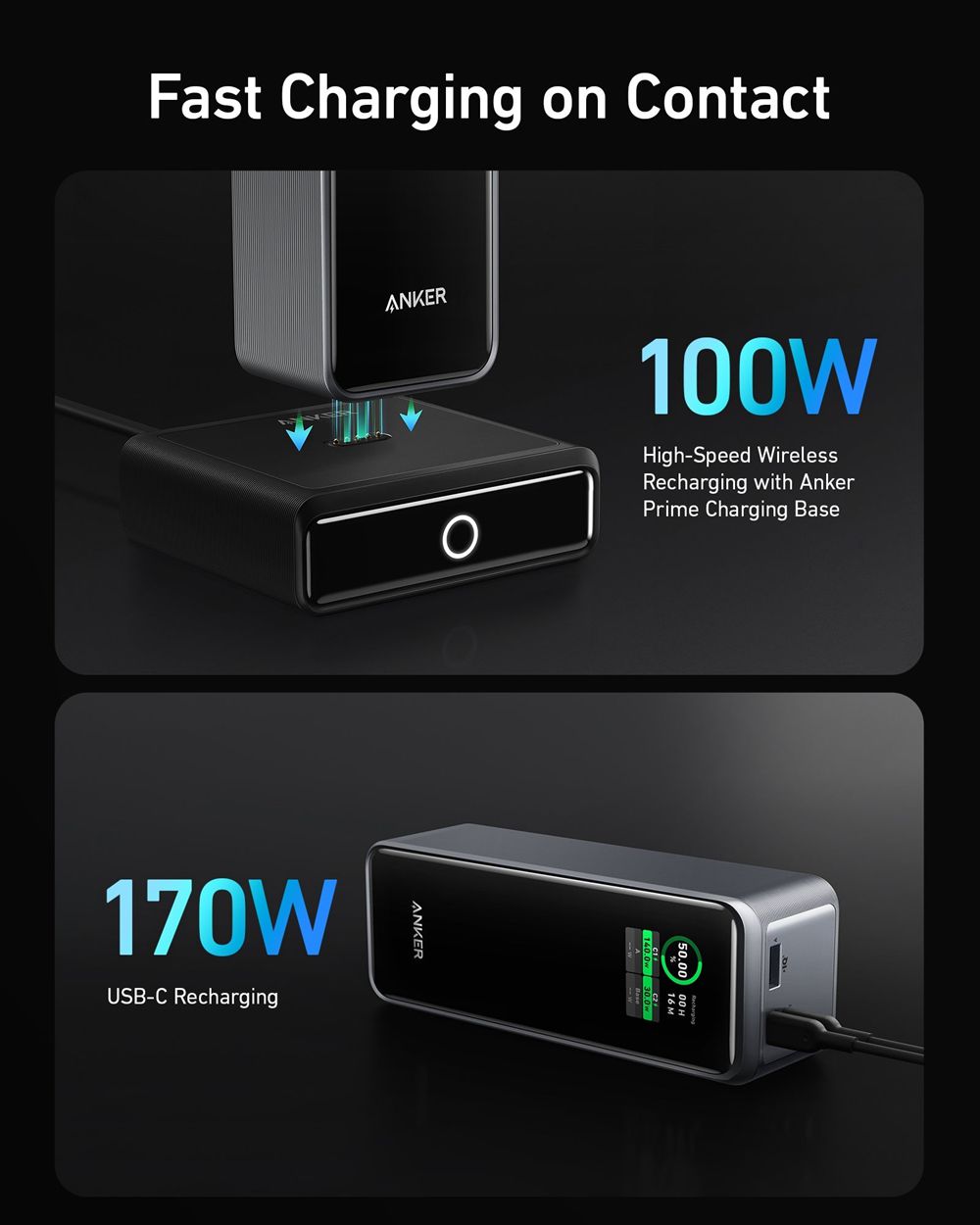Anker Prime 27650mAh Power Bank (250W) and 100W Charging Base Negros | Mexico ULF819053