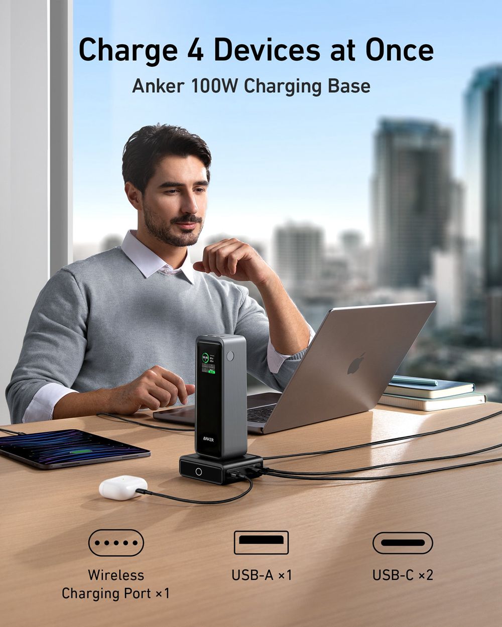 Anker Prime 27650mAh Power Bank (250W) and 100W Charging Base Negros | Mexico ULF819053