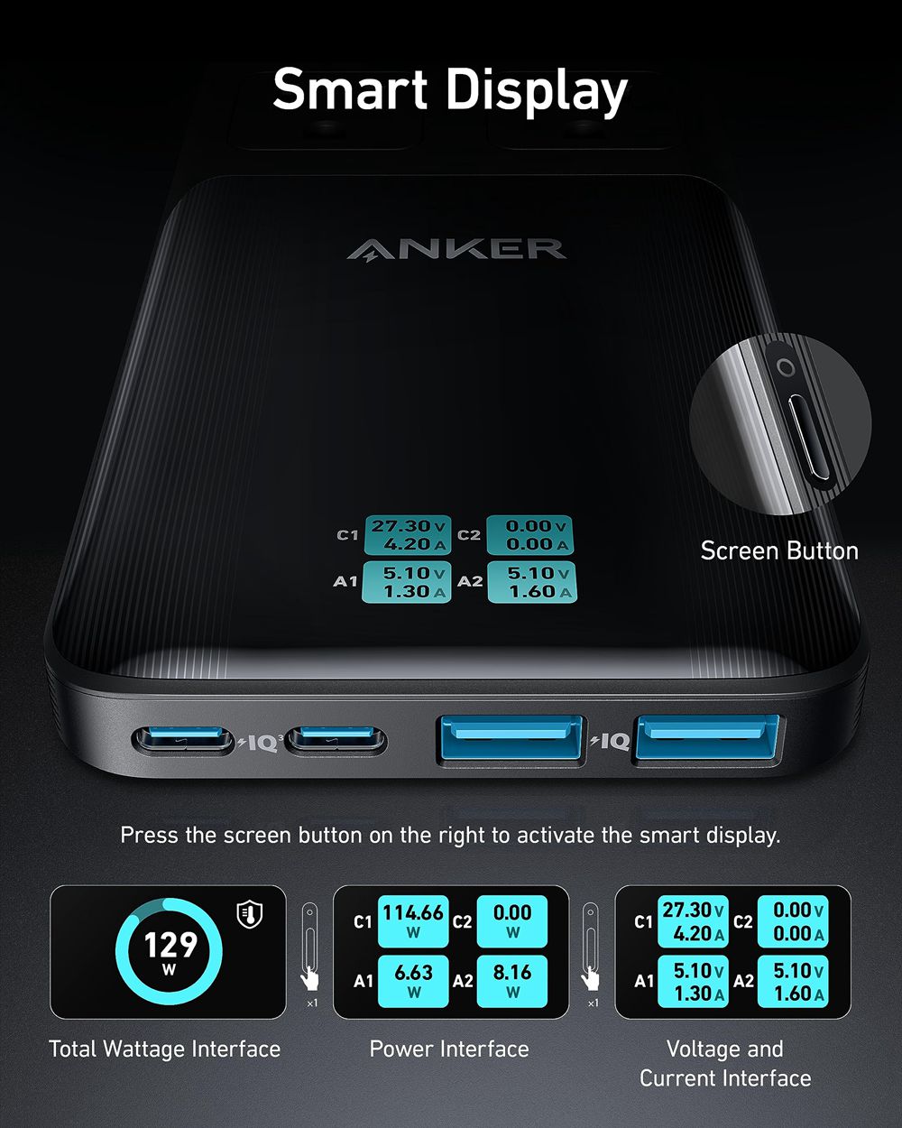 Anker Prime 6-in-1 Charging Station (140W) Negros | Mexico PZE609178