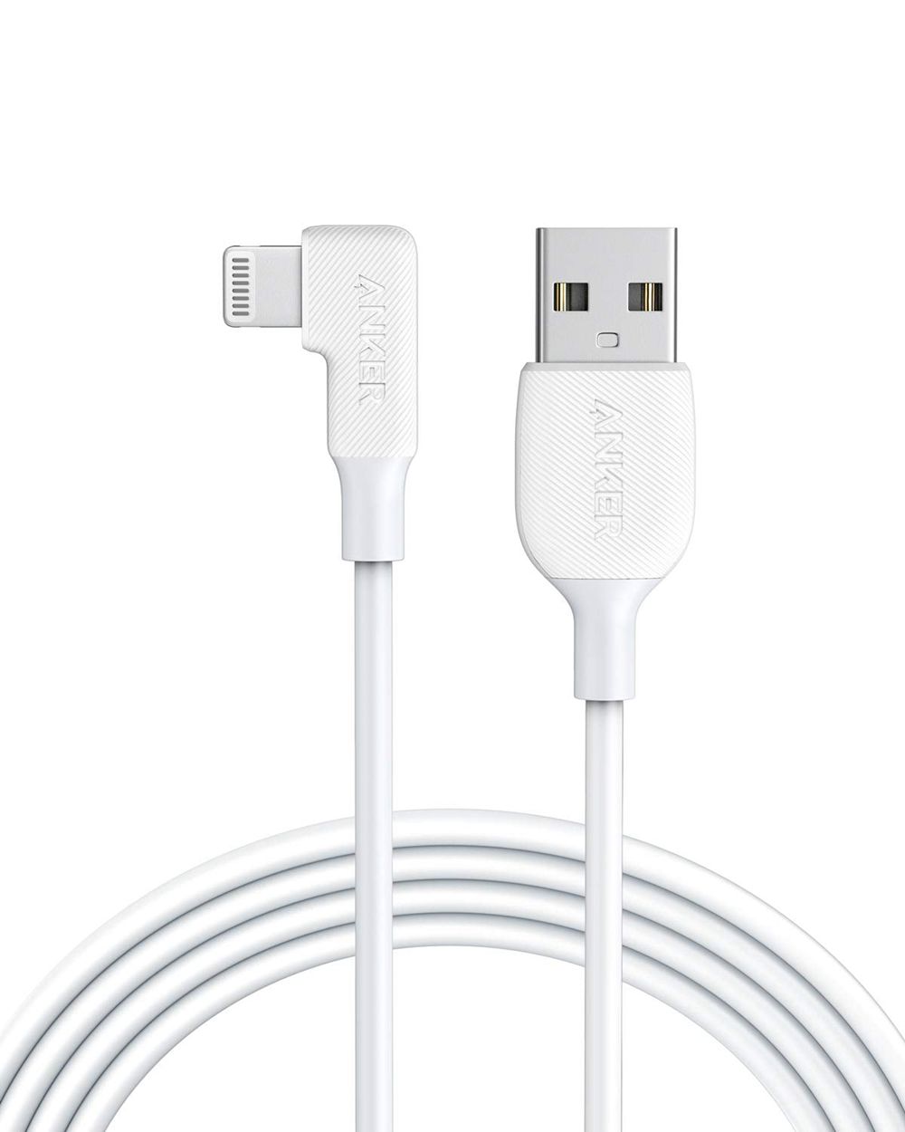 Anker USB-A to 90 Degree Lightning Cable (3 ft / 6 ft) Blancos | Mexico CFI068439