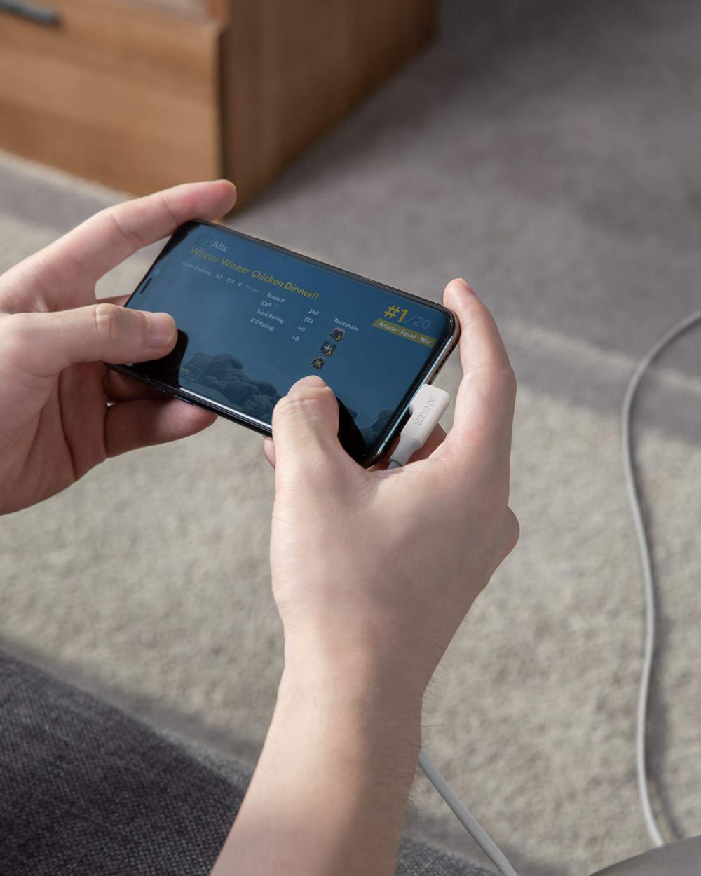 Anker USB-A to 90 Degree Lightning Cable (3 ft / 6 ft) Blancos | Mexico CFI068439